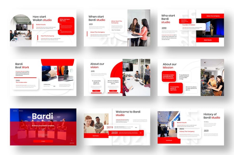 商务极简风品牌介绍展示PPT模板 - 顶尖PPT