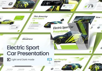 新能源电动跑车产品宣传介绍keynote模板 - 顶尖PPT