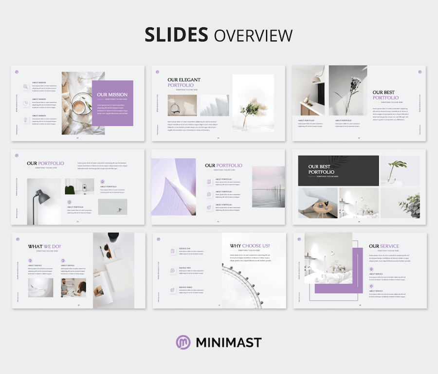 极简多用途商务汇报PPT模板 - 顶尖PPT