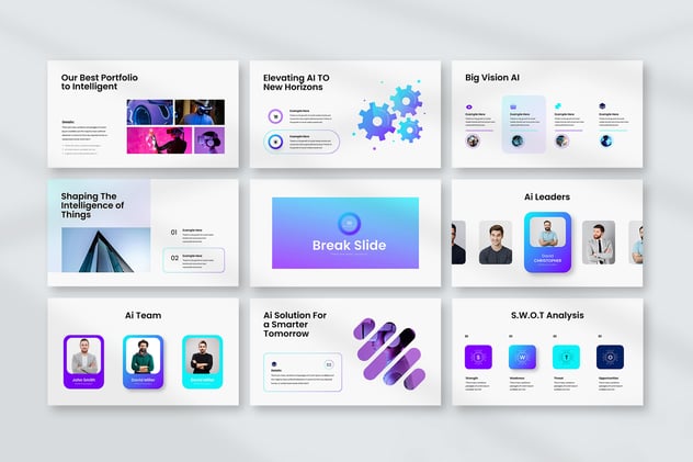 AI人工智能演示keynote模板 - 顶尖PPT