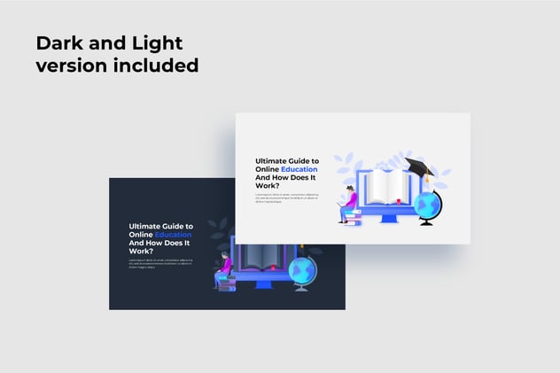 创意课堂教育插画图形keynote动画模板 - 顶尖PPT