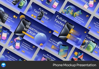 科技风手机APP展示keynote模板 - 顶尖PPT