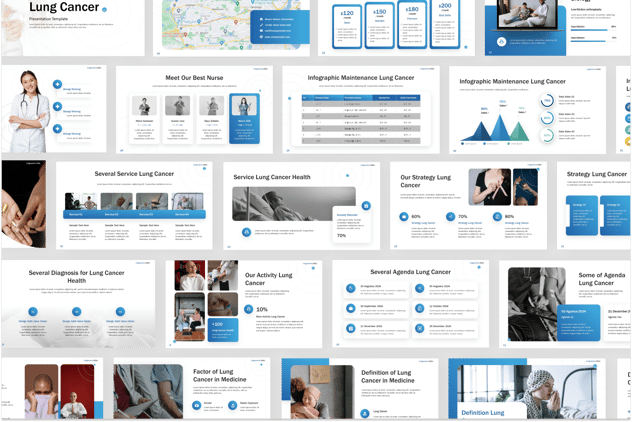 肺癌介绍医学治疗方案研究PPT模板 - 顶尖PPT