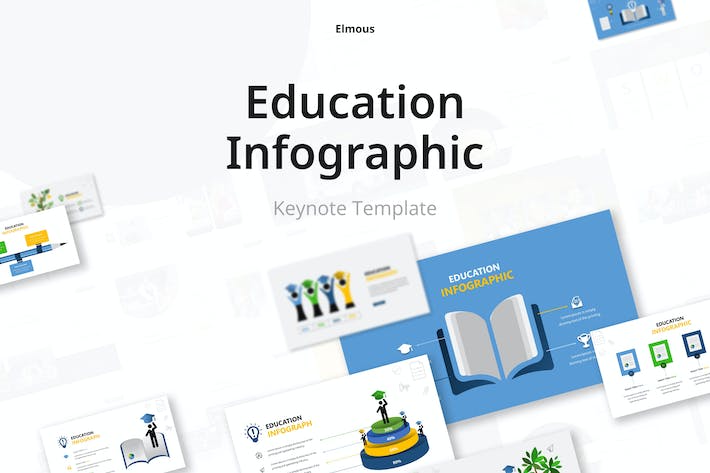 教育信息图表keynote模板 - 顶尖PPT