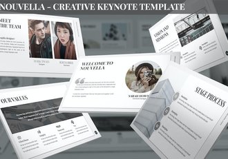 创意新锐品牌视觉设计Keynote模板 - 顶尖PPT
