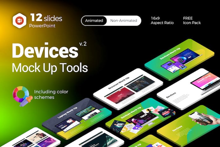 手机电脑网页设计app样机展示创意工具PPT模板 - 顶尖PPT