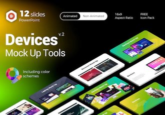 手机电脑网页设计app样机展示创意工具PPT模板 - 顶尖PPT