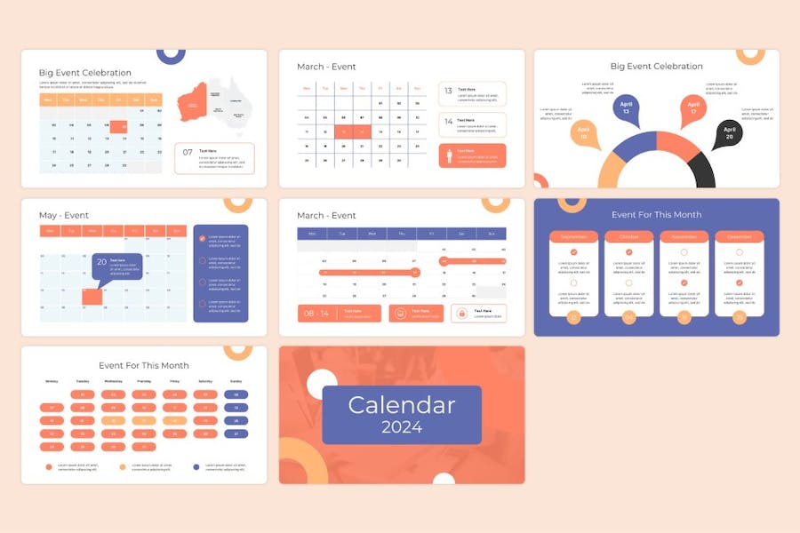 2024日历PPT工作规划议程安排PPT模板 - 顶尖PPT