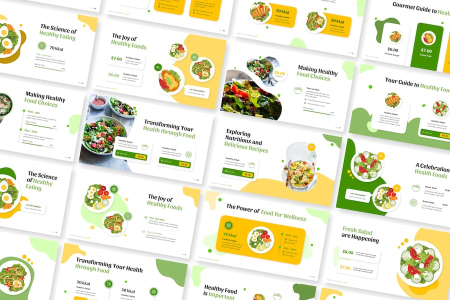 食品信息图表营养展示PPT模板 - 顶尖PPT