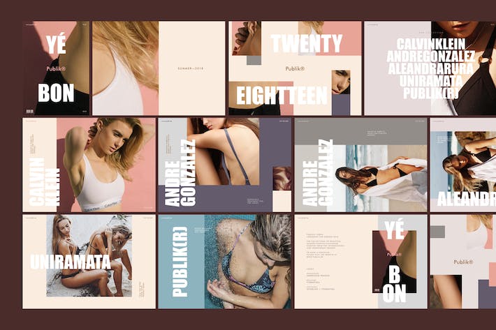 时尚画册作品集展示PPT模板 - 顶尖PPT