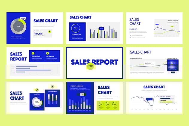 销售数据图表图形PPT模板 - 顶尖PPT