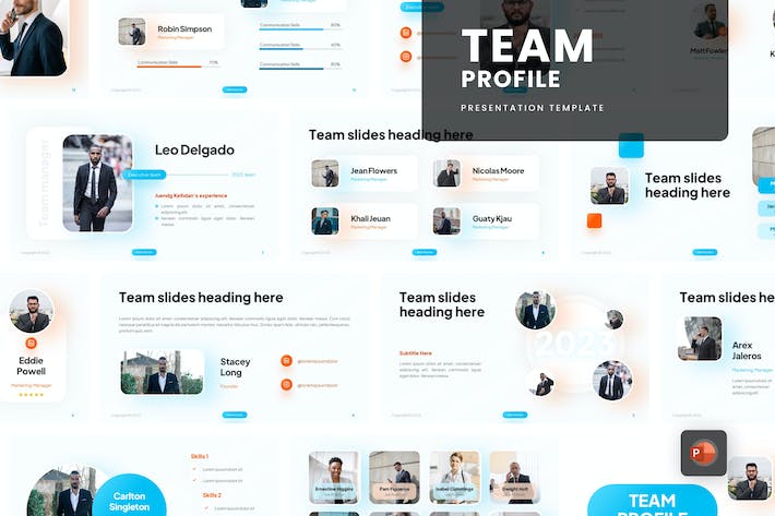 团队成员介绍组织架构设计PPT模板 - 顶尖PPT