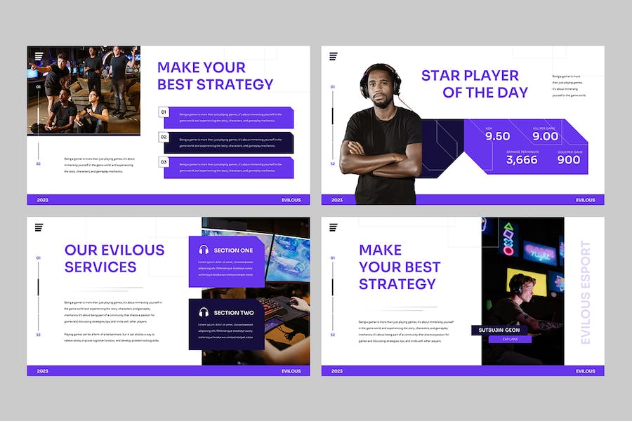 游戏电竞行业数据分析keynote模板 - 顶尖PPT