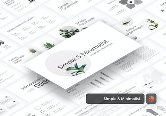 极简风格展示演讲设计方案PPT模板 - 顶尖PPT