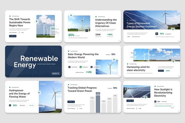 可再生能源项目介绍展示PPT模板 - 顶尖PPT