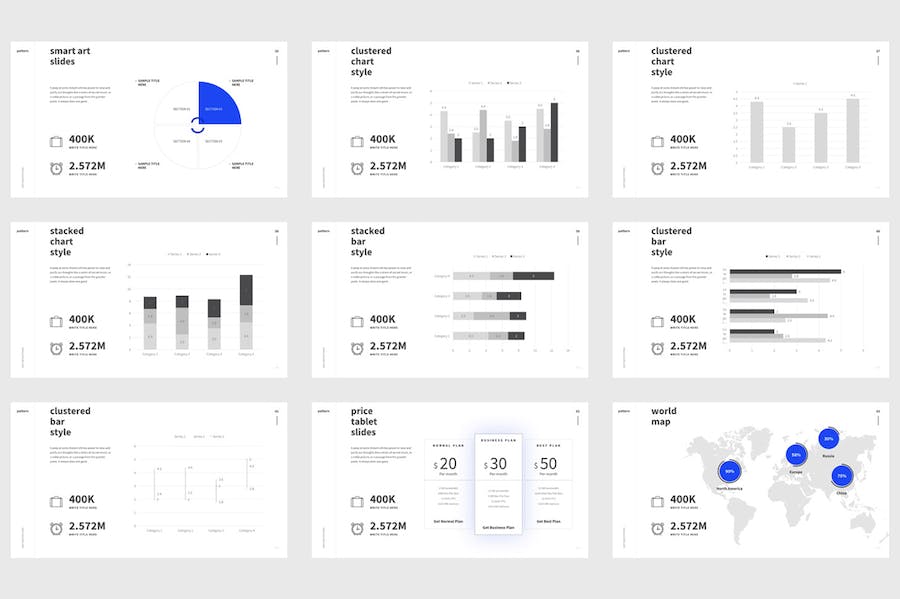 欧美简约时尚企业年度总结通用PPT模板 - 顶尖PPT
