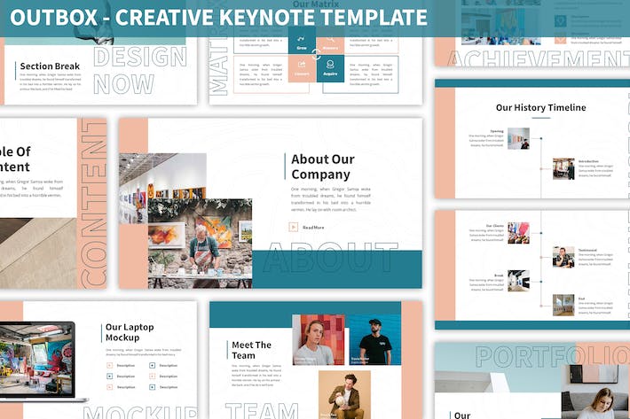 创意设计作品展示方案Keynote模板 - 顶尖PPT