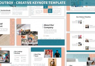 创意设计作品展示方案Keynote模板 - 顶尖PPT