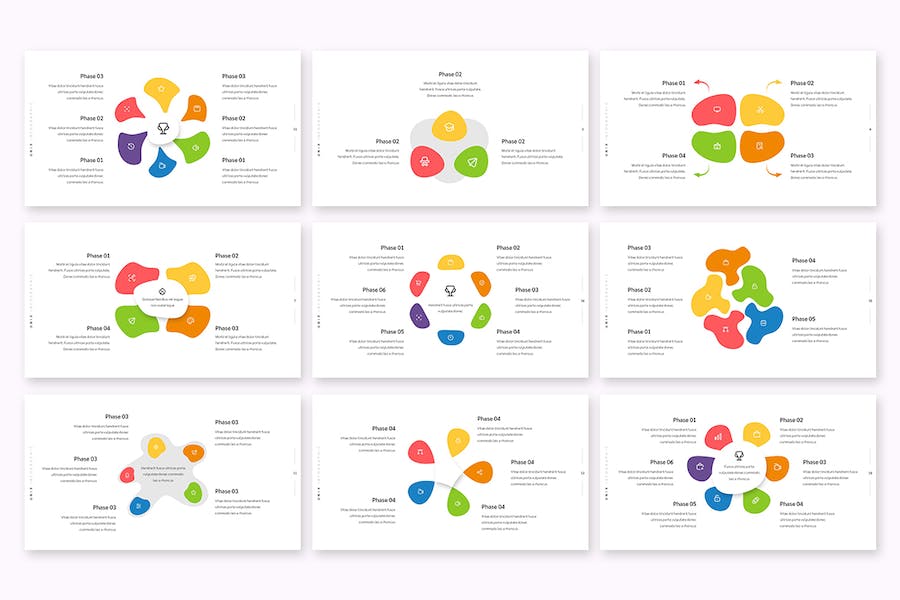 多色彩创意信息图表PPT模板 - 顶尖PPT