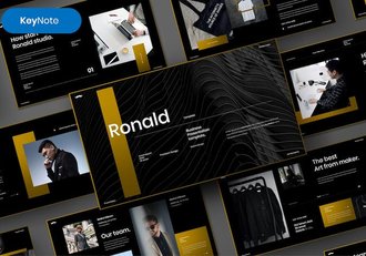 黑金色高端企业介绍品牌宣传营销商务keynote模板 - 顶尖PPT