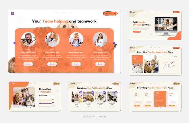 宠物店护理服务商业计划书Keynote模板 - 顶尖PPT