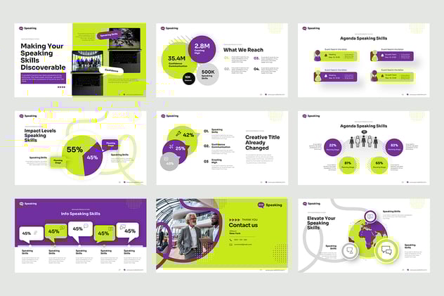 演讲研讨会主题内容分享PPT模板 - 顶尖PPT