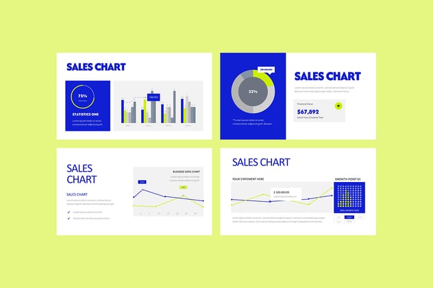 销售数据图表图形PPT模板 - 顶尖PPT