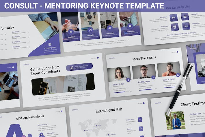 咨询流程辅导方法案例分析keynote模板 - 顶尖PPT