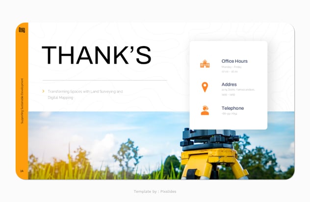 土地测量与数字制图keynote模板 - 顶尖PPT