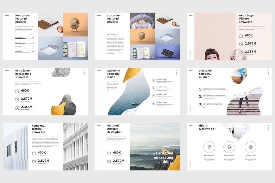 欧美简约时尚企业年度总结通用PPT模板 - 顶尖PPT