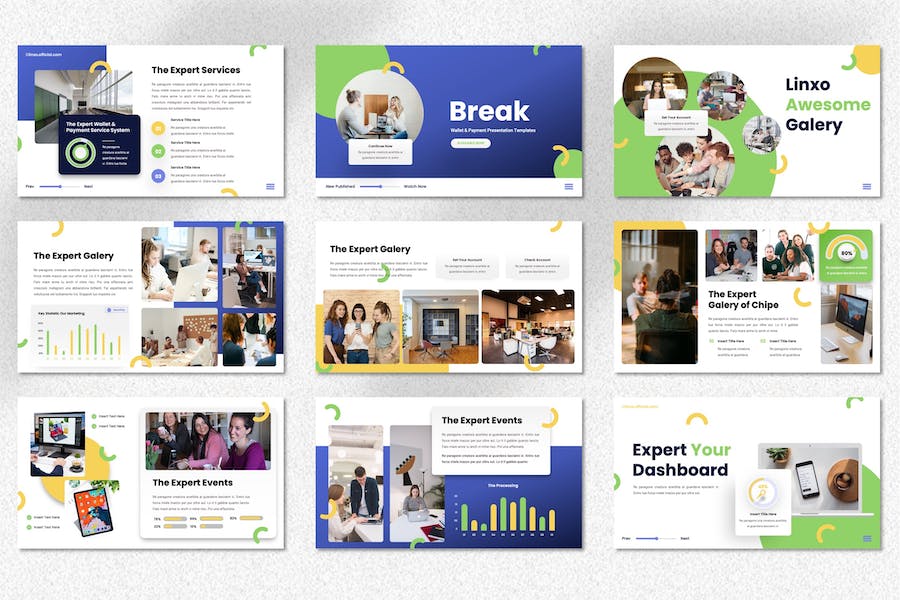 钱包支付金融科技应用PPT模板 - 顶尖PPT