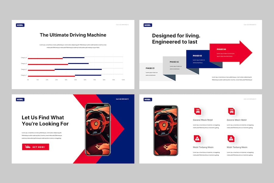 汽车行业移动出行Keynote模板 - 顶尖PPT