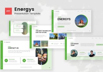 绿色太阳能能源企业介绍PPT模板 - 顶尖PPT