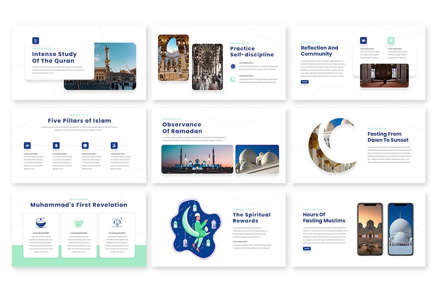 斋月节日文化活动介绍PPT模板 - 顶尖PPT