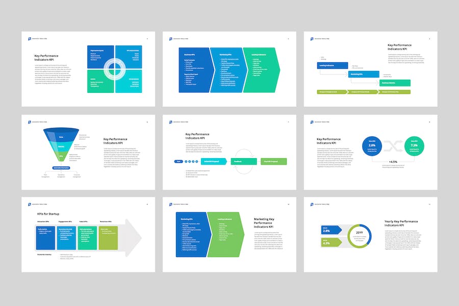 营销与销售业绩KPI数据分析报告PPT模板 - 顶尖PPT