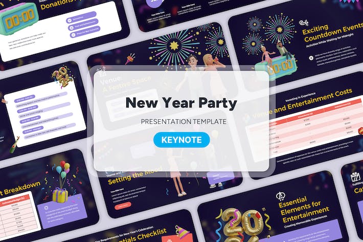 新年活动公司颁奖晚会2024新年keynote模板 - 顶尖PPT