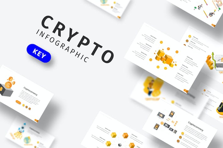 加密货币区块链投资信息图Keynote模板 Retry - 顶尖PPT