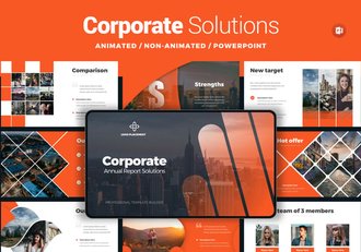 企业年报解决方案信息图表世界各国地图PPT模板 - 顶尖PPT