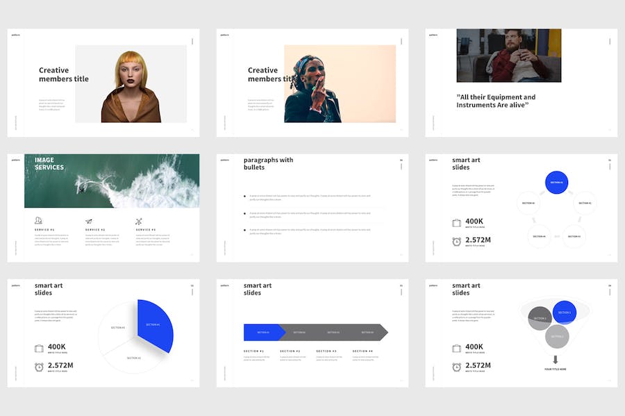 欧美简约时尚企业年度总结通用PPT模板 - 顶尖PPT
