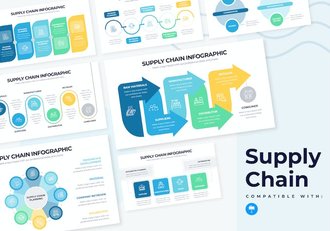 业务供应链物流管理信息图形Keynote模板 - 顶尖PPT