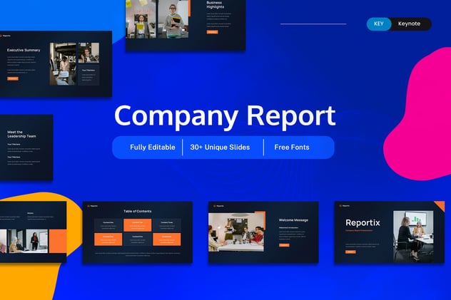 公司报告年度工作总结Keynote模板 - 顶尖PPT