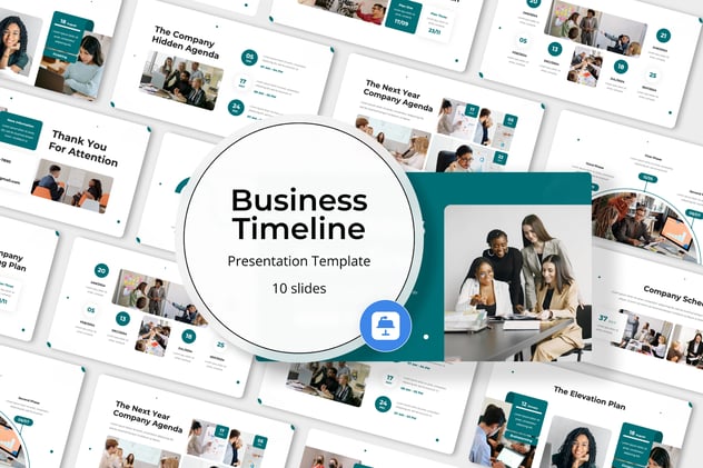 商业项目时间规划进度Keynote模板 - 顶尖PPT