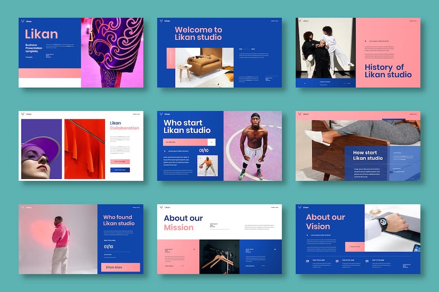 时尚商务企业品牌展示PPT模板 - 顶尖PPT