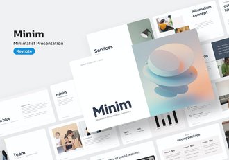 极简设计风格创意展示Keynote模板 - 顶尖PPT