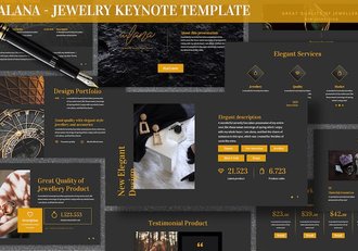 珠宝首饰品牌推广展示Keynote模板 - 顶尖PPT