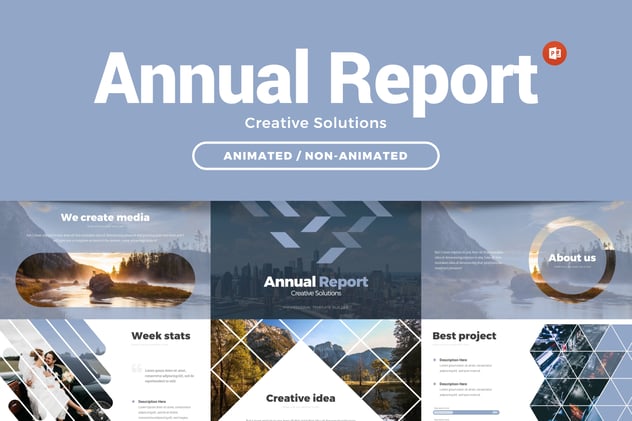 年度报告创意信息图形PPT动画模板 - 顶尖PPT