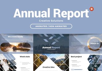 年度报告创意信息图形PPT动画模板 - 顶尖PPT
