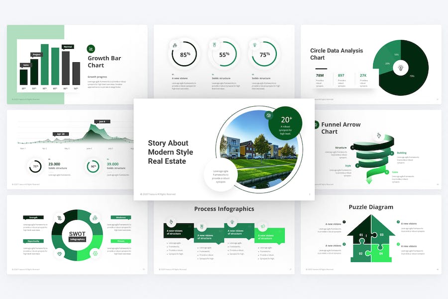 精美大气房地产营销案例介绍行业招商计划通用PPT模板 - 顶尖PPT