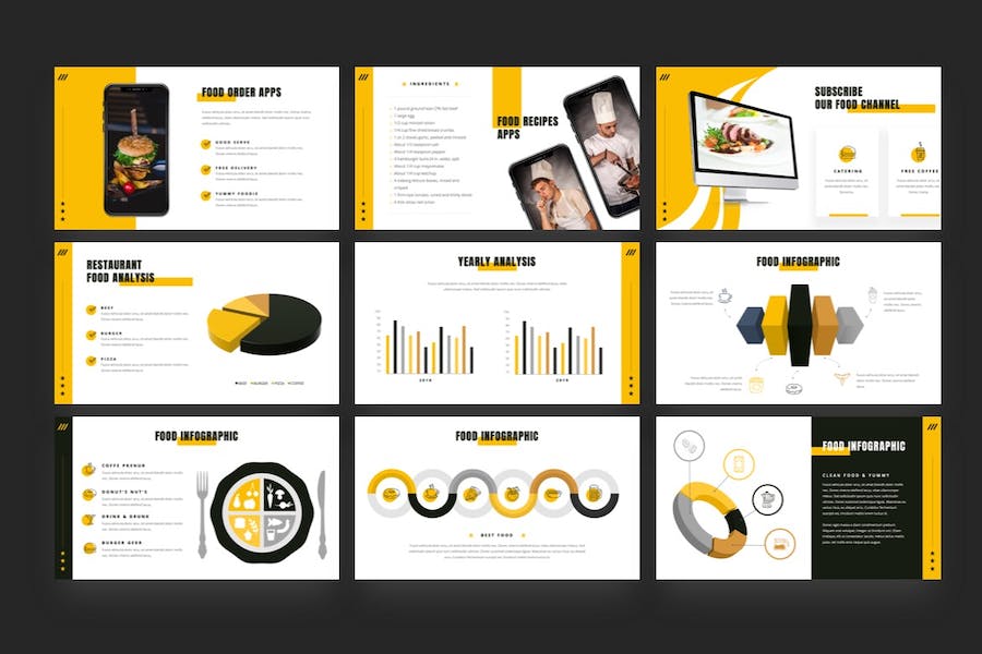 餐饮行业推广美食分享饮品介绍PPT模板 - 顶尖PPT