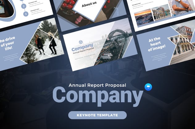 公司年度报告信息图表提案keynote模板 - 顶尖PPT